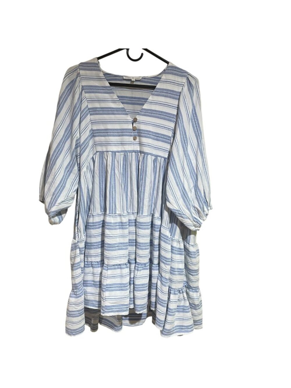 label of love tiered tunic stripped dress